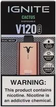 Vape Descartável Ignite V120 Pro Cactus 12000 Puffs Dual Mesh Rose Gold
