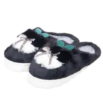 Chinelo Fofo 34 Al 38 Preto-Branco