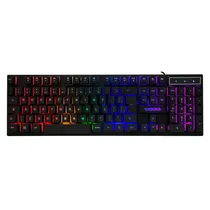 Teclado Gamer Satellite AK-891 USB RGB Português - Preto