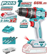 Parafusadeira e Furadeira Sem Fio PS20 20V Total - TIDLI20668 (220V 50/60HZ)