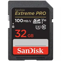 Cartão de Memória SD de 32GB Sandisk Extreme Pro SDSDXXO-0G-GN4IN - Preto