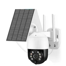 Camera de Segurança IP Solar Jortan JT-8181XM Wifi 1080P/3MP com Microfone, Visão Noturna, Sensor de Movimento, À Prova D'Água IP66 App Icsee - Branco/ Preto
