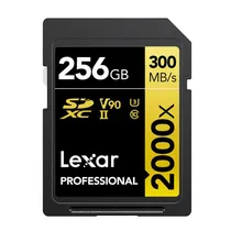 Mem SD 256GB Lexar Professional Gold 2000X 300-260MB/s V90
