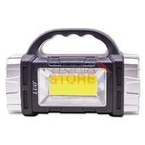 Lanterna LED Luo LU-192 Multifuncional / 25W / 7 Modos de Iluminacao / Recarregavel USB / Solar - Preto/ Cinza