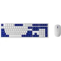 Kit Teclado + Mouse Akko Monsgeek MX-108 Sem Fio - Azul/Branco (Inglês)