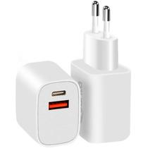 Carregador de Parede Quanta Essentials QTCACR2 USB-C/USB-A/20W - Branco