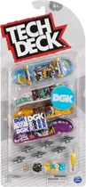 Spin Master Acrobacia Tech Deck Pack DLX X 4 Patinetas c/Accesorios Plastico 6 Años+ Multicolor