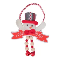 Enfeite de Pendurar de Natal Papai Noel e Placa “Feliz Navidad” 20X40 CM