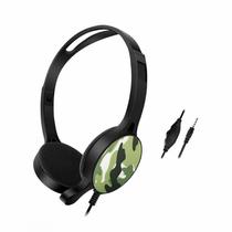 Fone de Ouvido para Gamer For GM-012 Preto/Camuflado Verde