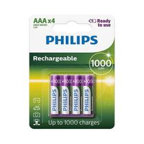 Pilha Recargables Philips AAA 1000MAH 4 Piezas