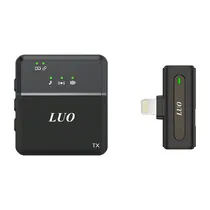 Microfone Sem Fio para Smartphone Luo LU-B18 com Conector Lightning - Preto