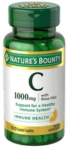 Vitamina C Natures Bounty 1000MG With Rose Hips (100 Cápsulas)