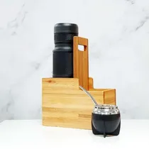 Contigo Kit p/Mate Termo 1.1L + Guampa + Bombilla + Matero - Negro