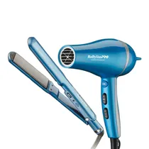 Kit Babyliss Pro BNTPP72UZ - Prancha + Secador de Cabelo - 57W + 2000W - 220V/50HZ - Azul