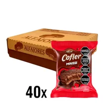 Alfajor Arcor Cofler com Recheio de Mousse de Chocolate e Cobertura de Chocolate Ao Leite Caixa com 40 Unidades