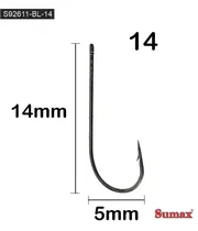 Sumax Pesca Anzuelo S92611-BL Acero Inoxidable 14" Plateado