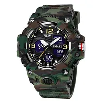 Relógio Masculino Analógico Smael 8008 CMGN - Verde Camuflagem