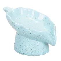 Saboneteira Porcelana Folha Celeste para Banheiro