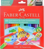 Ecolápis de Cor Super Soft Faber Castell - 120248EX (48 Cores) + Apontador + Pincel