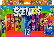 Marcador Scentos 12 Cores com Aroma de Frutas 40641