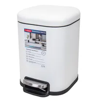 Lixeira de Aço Inoxidável 6L Branca