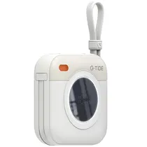 Carregador Portátil Wireless G-Tide Multi X1 10.000 Mah 2 Saídas USB-C e Lightning - Branco/Bege