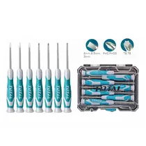 Kit de Ferramenta Total Tools Set de Chave de Fenda Precision Screwdriver THT250726 com 7 Peças