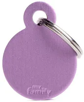 Medalha de Identificação Myfamily Círculo Pequeno MFB56 - Roxo