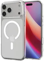 Case Spigen para iPhone 17 Pro 6.3" Crystal Hybrid ACS09631 Clear White (Magfit)