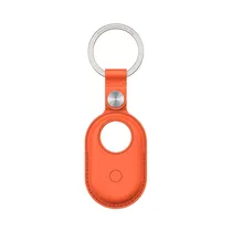 Estuche Con Llavero Samsung Strap Studio Leather Key Ring GP-FUT560BRAOW para Galaxy Smart Tag 2 Naranja