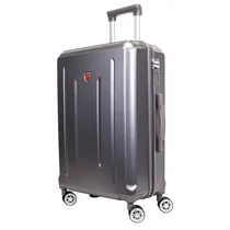 Mala Abs Amenews 24" Cinza Escura Rígida