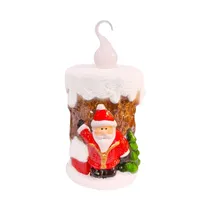 Vela Natalina de Porcelana Papai Noel