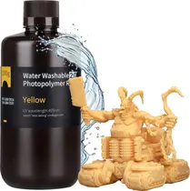 Resina Photopolymer para Impressora 3D Elegoo Water Washable 2.0 1KG - Yellow