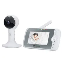 Babá Eletrônica Motorola VM64 / 1080P/ com Tela/ Wi-Fi 2.4GHZ/ Tela 4.3" - Branco