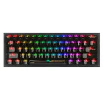 Teclado Gamer Redragon Fizz K617-RGB-B Switch Azul Layout 60% - Preto (Caixa Danificada)