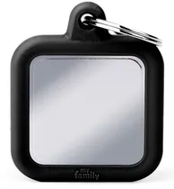 Medalha de Identificação Myfamily Hushtag Quadrado HTB03BLACK- Preto