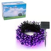 Luzes Pisca Pisca Solar 30M 300 LED Lila