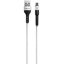 Foxbox Cable USB Round USB A Micro 1M Blanco