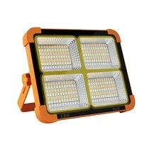 LED de Emergencia Solar HB-D18 / 6500K / IP66 / Recarregavel USB - Laranja