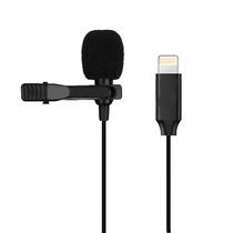 Microfone Satellite A-FONE34L Lavalier Lapela / Lightning - Preto