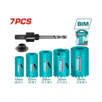 Kit de Brocas Circulares para Madera Total TACSH1071 7 Piezas