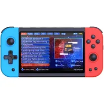 Console Portátil Powkiddy X51 64GB de 5" com 5.000 Jogos - Vermelho/Azul (Inglês/Chinês)