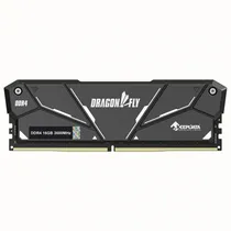 Mem DDR4 16GB 3600 Keepdata Dragonfly c/ Diss BLK KDH36C18B/16 Black