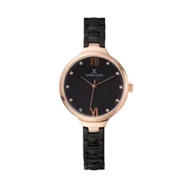 Relógio Analógico Feminino Daniel Klein Premium DK11957-5 - Preto/Rosa Ouro