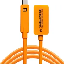 Cabo de Extensão USB-C Tether Tools Tetherboost Pro 10 GBPS para Câmera - Laranja 4,6 Metros (TBPRO3-Org)