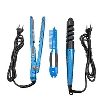 Prancha/Ondulador Euromax Ceramic Blue 3X1 Bivolt