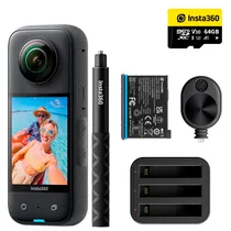 Câmera de Ação INSTA360 X3 Think Bold - 72MP - 5.7K - À Prova D'Água - Preto