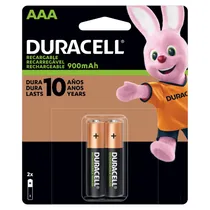 Pilha Recarregável Duracell AAA 900 Mah - 2 Unidades