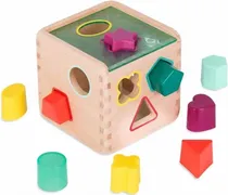 Battat Madera Cubo de Clasificacion Madera Plastico +18M Multicolor