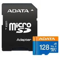 Cartao Microsd 128GB Adata Uhs-I Class 10 100MB/s AUSDX128GUICL10 A1-RA1/FHD
